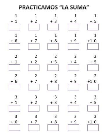 Practicamos sumas