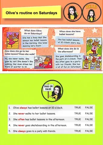 Adverbs of Frequency - Listening (page 47) and Game