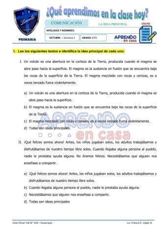 Pract. de idea principal