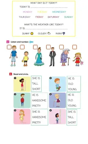 Adjectives listening and reading