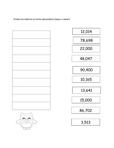 Ordenar en forma Descendente