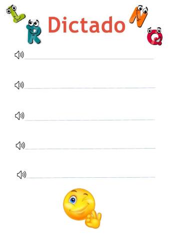 Dictado: Practicamos el uso de mayúsculas y punto.