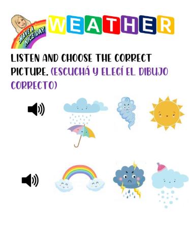 Weather - listen and choose