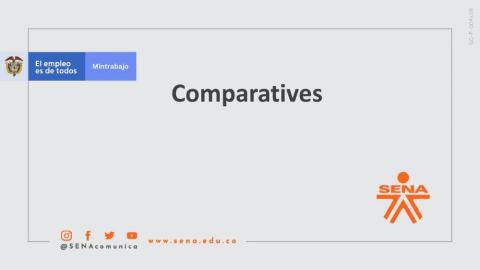Comparatives: video presentation