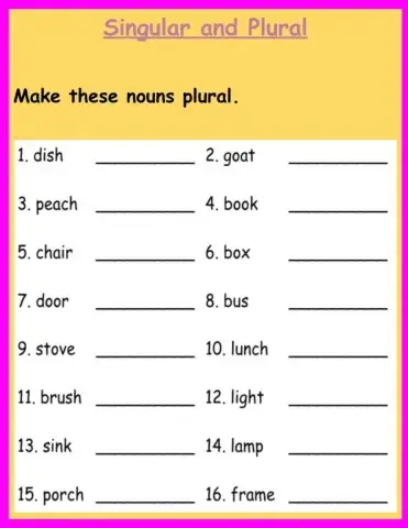 Singular and Plural