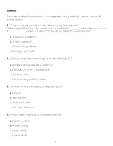 Literatura contemporánea