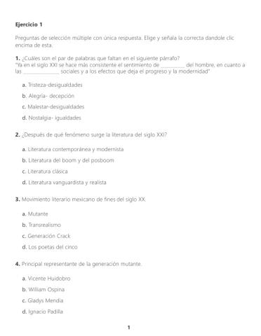 Literatura contemporánea