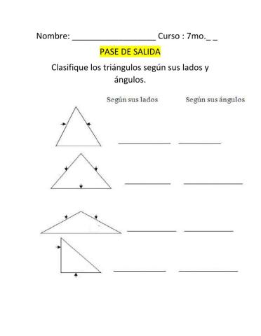 Pase de salida triángulos