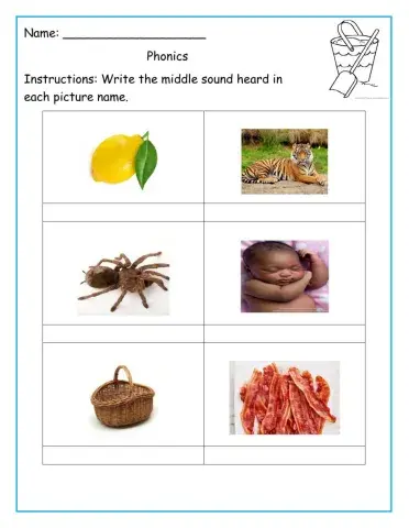 PHONICS MIDDLE SOUND