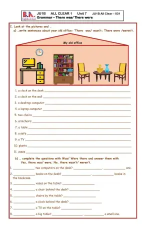 Ju1b unit 7 practice there was there were