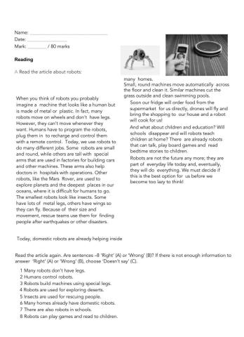 Book units' review test 4