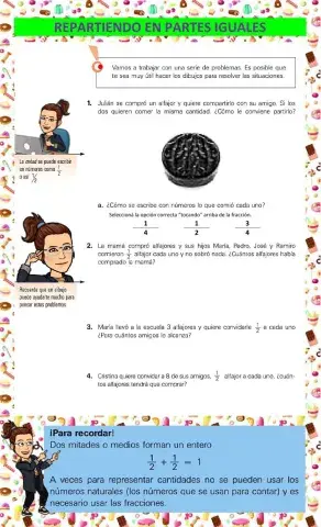 Partiendo y repartiendo en partes iguales