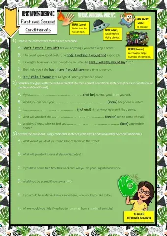 REVISION: -First Conditional & Second Conditional-