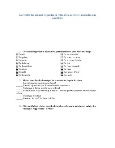 La recette des crêpes