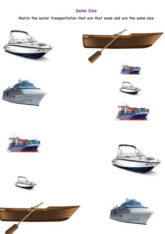 Matching like water transportation