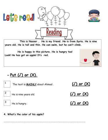 Reading comprehension2