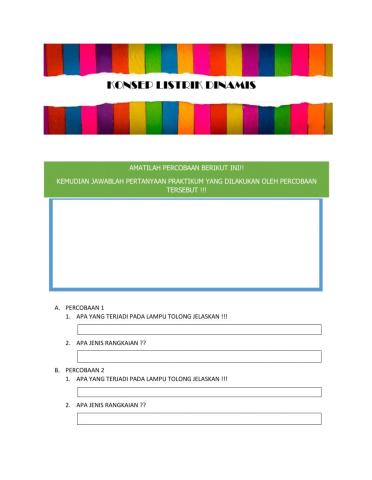 Soal konsep listrik dinamis