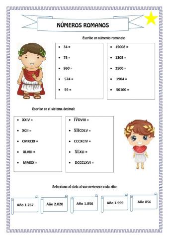 Prueba números romanos