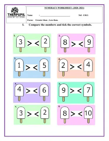 Greater than , Less than