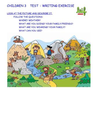 Children 3 lesson 29 test writing exercise