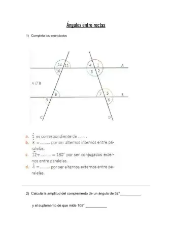 Angulos entre paralelas