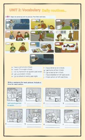 Unit 2. daily routine!