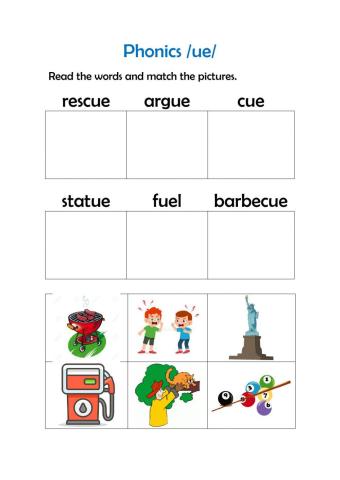 Phonics -ue-
