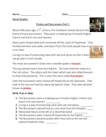 Pirates and Buccaneers Part 1