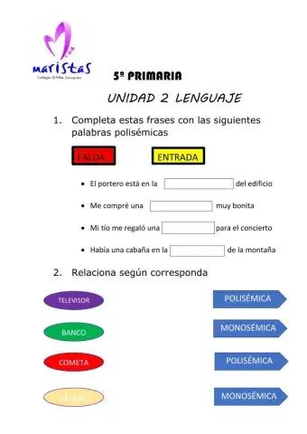 Palabras polisémicas y monosémicas