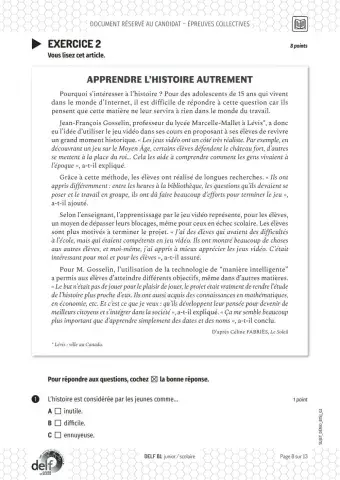 Compréhension écrite B1