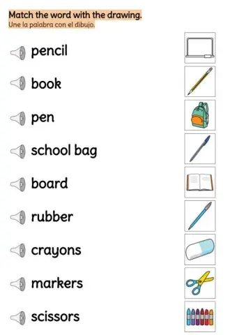 Match the words with the drawing
