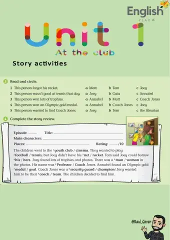 Y6 Unit 1 Story