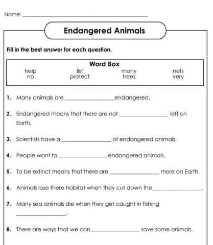 Endangered Animals Assessment