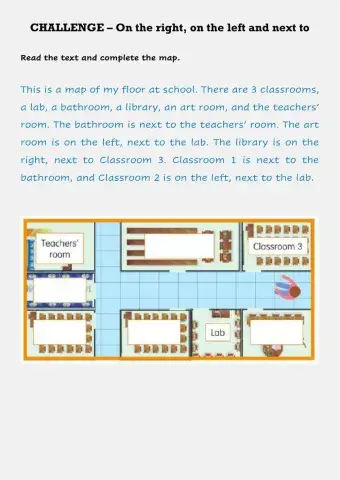 Vocabulary - On the right, left, next to