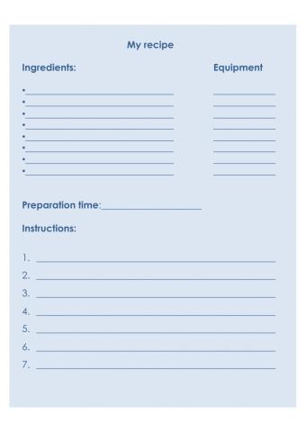 My recipe