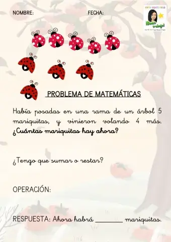 Problema de matemáticas mariquitas