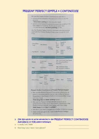 Present Perfect Simple and Continuous