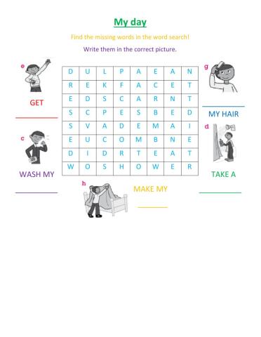 My day - wordsearch