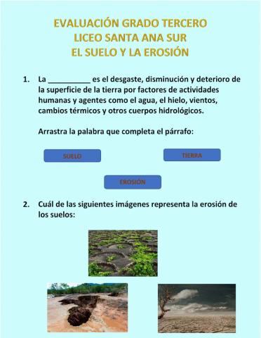 La erosión del suelo