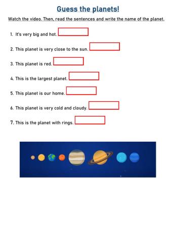 Guess the planets