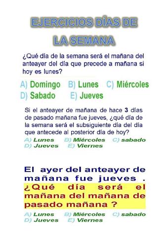 Dias de la semana