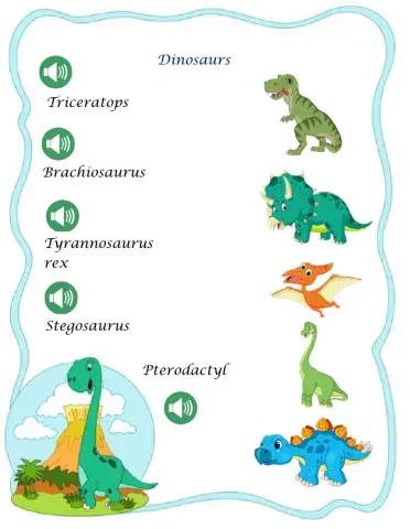 Dinosaur names