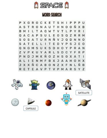Space - word search