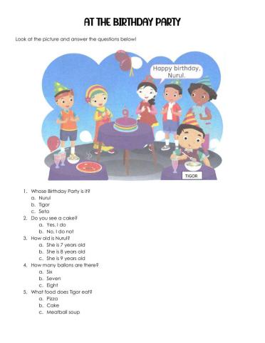 At The Birthday Party