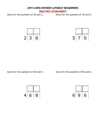 2-by-1 Division without Remainders