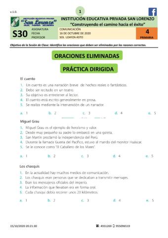 Oraciones eliminadas