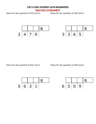 3-by-1 Division with Remainders