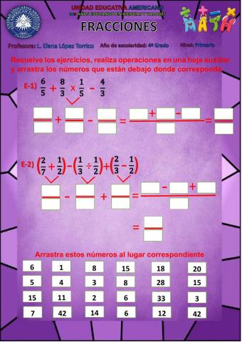 Operaciones combinadas de fracciones