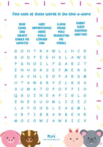 A Flair For Hair - Find-A-Word