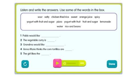 Listening review - Food